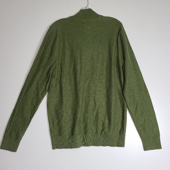 Red Ale by Alesbury Men Riverside button Mockneck Sweater Olive sz Large - Picture 6 of 6